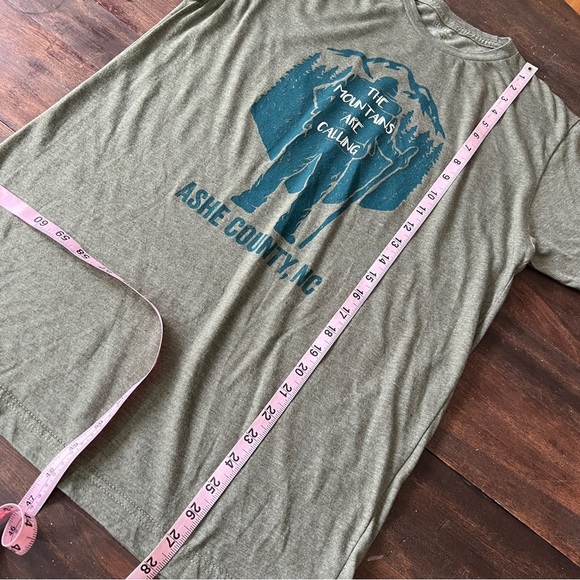 Beantown Brand Apparel Ashe County, NC The Mountains Are Call Hiking Graphic Tee - Picture 5 of 7